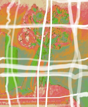 Abstract Coral Plaid 